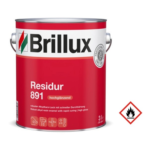 Brillux Residur 891 hochglänzend weiß | 3 LTR