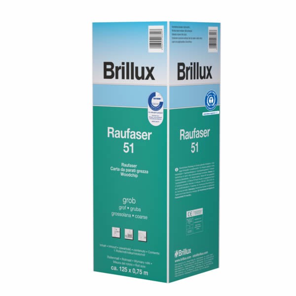 Brillux Raufaser 51 Grob 125 x 0,75 m Grossrolle (93,75 m²)