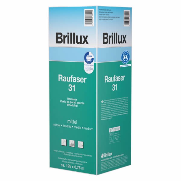 Brillux Raufaser 31 Mittel 125 x 0,75 m Grossrolle (93,75 m²)