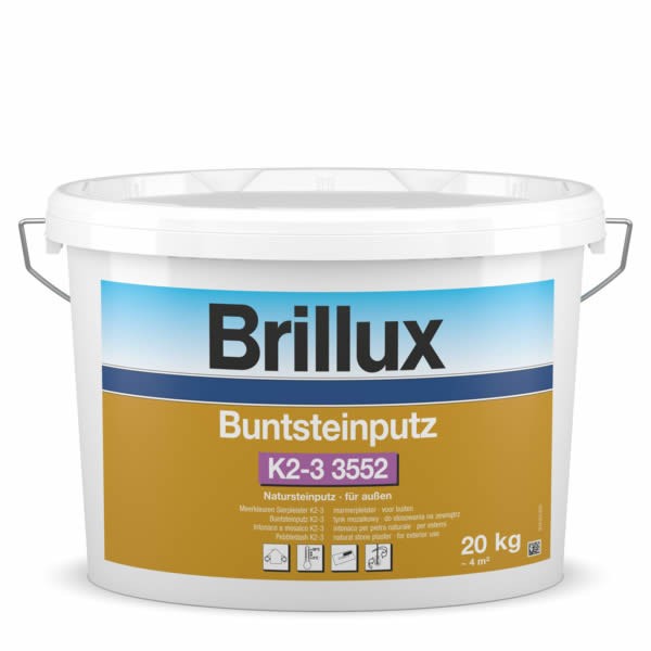 Brillux Buntsteinputz 3552 K2-3 mm 20 KG Ton 3409